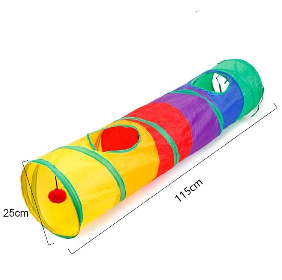 Тунель для кота/собаки 115х25 см Різнокольоровий (TN115С) - фото 4