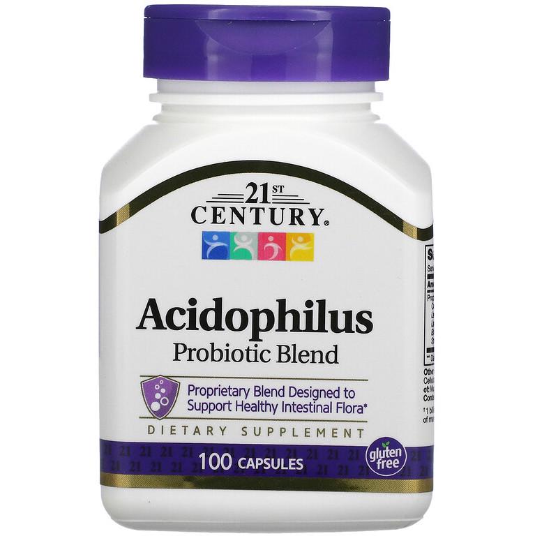 Смесь пробиотиков 21st Century Acidophilus 100 капсул (CEN-21339)