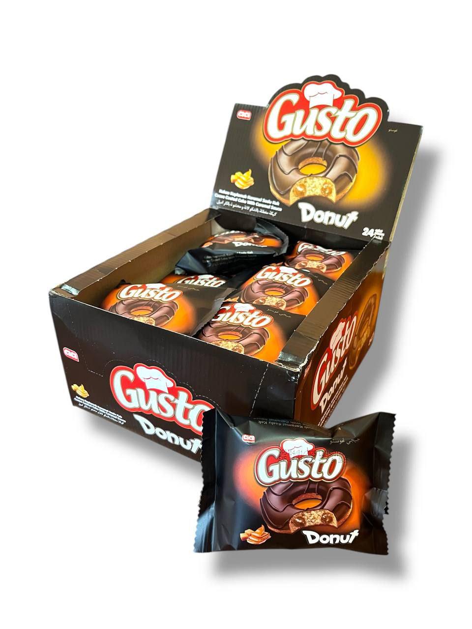 Пончик Gusto Donut с карамелью и шоколадной глазурью 24 шт. (00000006378)