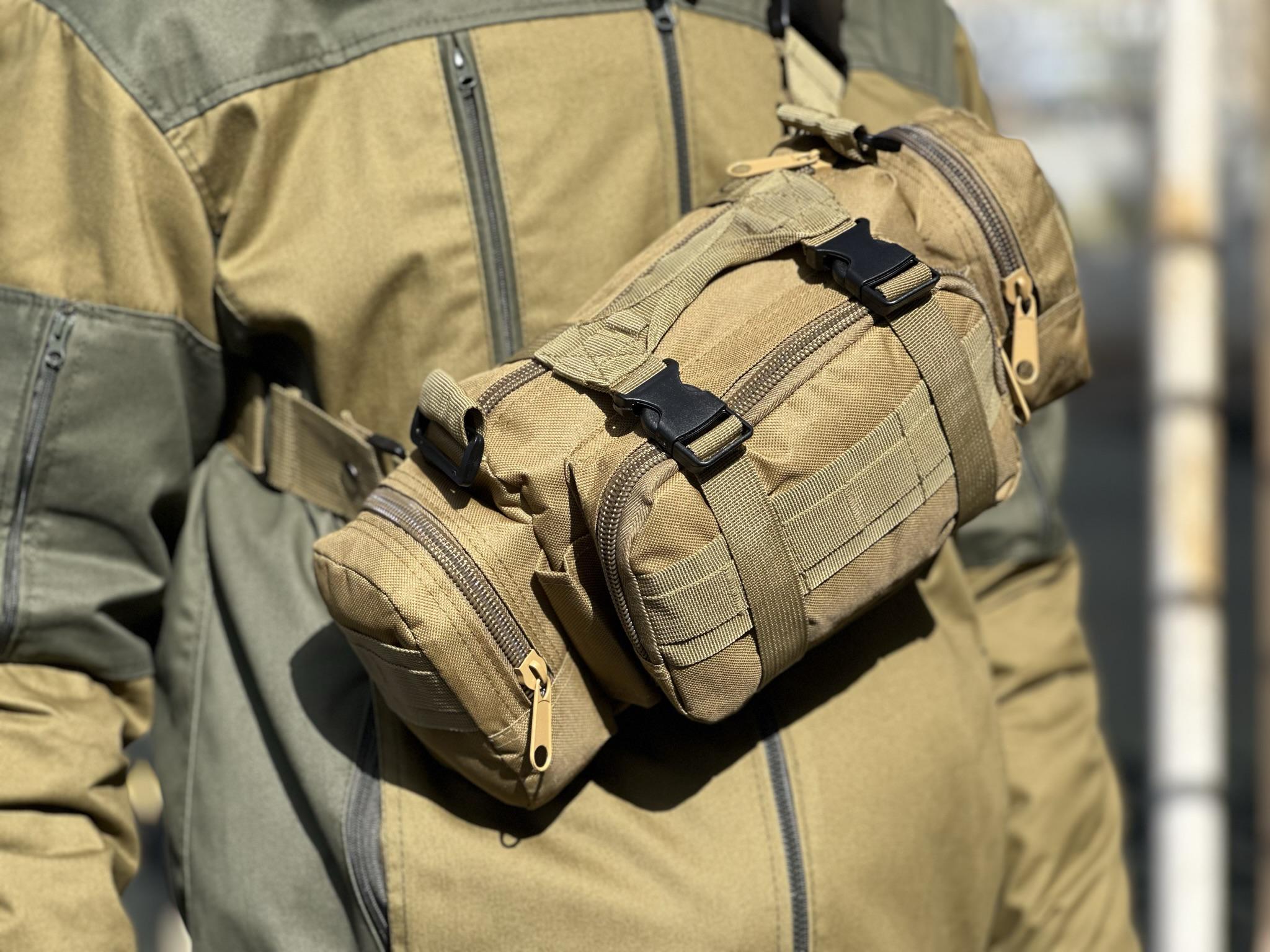 Сумка нагрудная поясная Tactic с ремнем на плечо 5 л Coyote (104-coyote) - фото 7 Сумка нагрудная поясная Tactic с ремнем на плечо 5 л Coyote (104-coyote) - фото 7