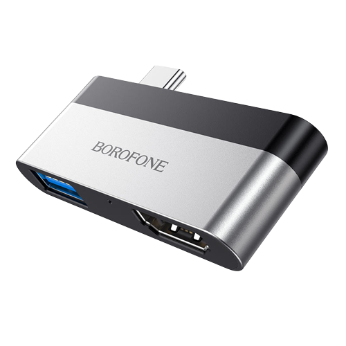 Адаптер Borofone DH2 USB Type-C/HDMI/USB 3.0 с поддержкой 4K и быстрой передачи данных (21992-01_346) - фото 6