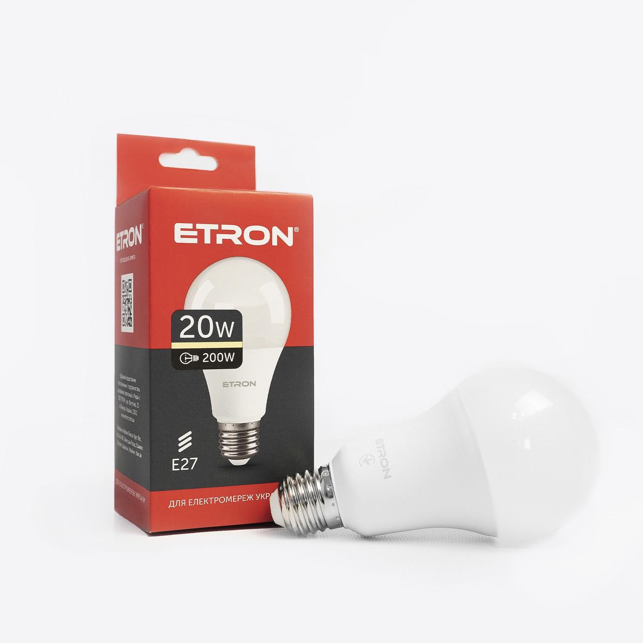 LED лампа ETRON Light 1-ELP-001 A70 20W E27 3000 K - фото 1