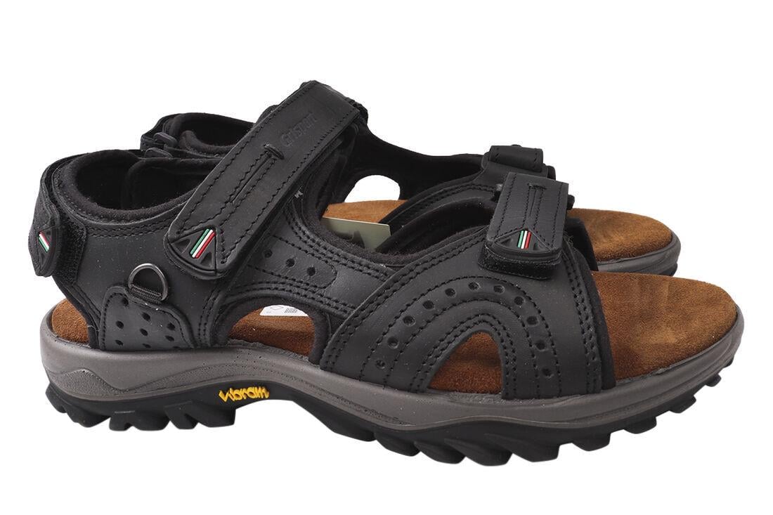 Сандали мужские Gri Sport из кожи на низком ходу с открытой пятой р. 45 Черный (86-21LBS)