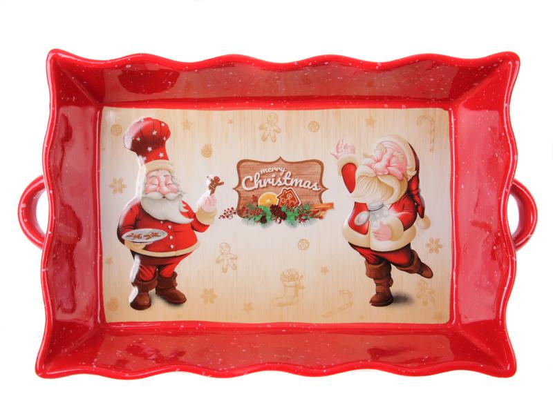 Блюдо для запекания Санта керамическое 30х18х6 см (940-259)