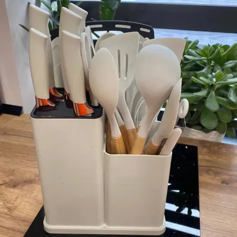 Набор кухонные принадлежности 20в1 с доской и органайзером Серый - фото 5 Набор кухонные принадлежности 20в1 с доской и органайзером Серый - фото 5