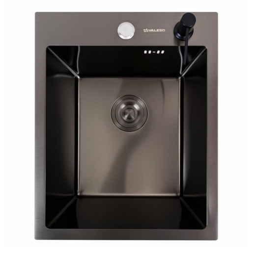 Мойка для кухни Valeso Handmade PVD толщина 3,0/1,5 мм 40х50 см Черный