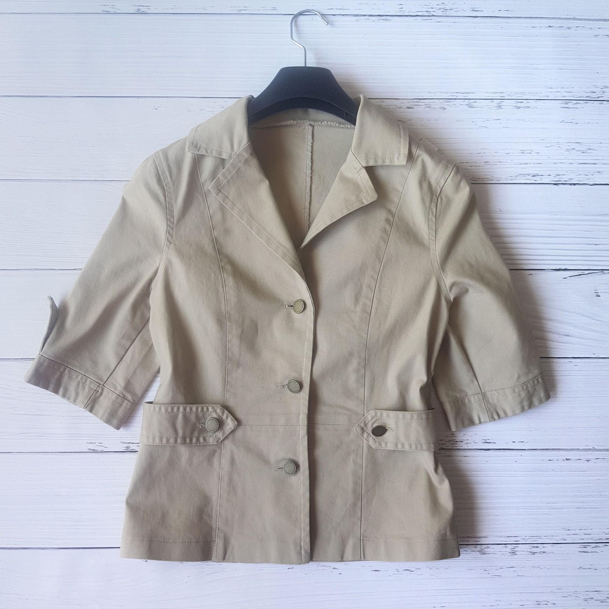 Пиджак на пуговицах G&N 8434 S Бежевый (42) - фото 3