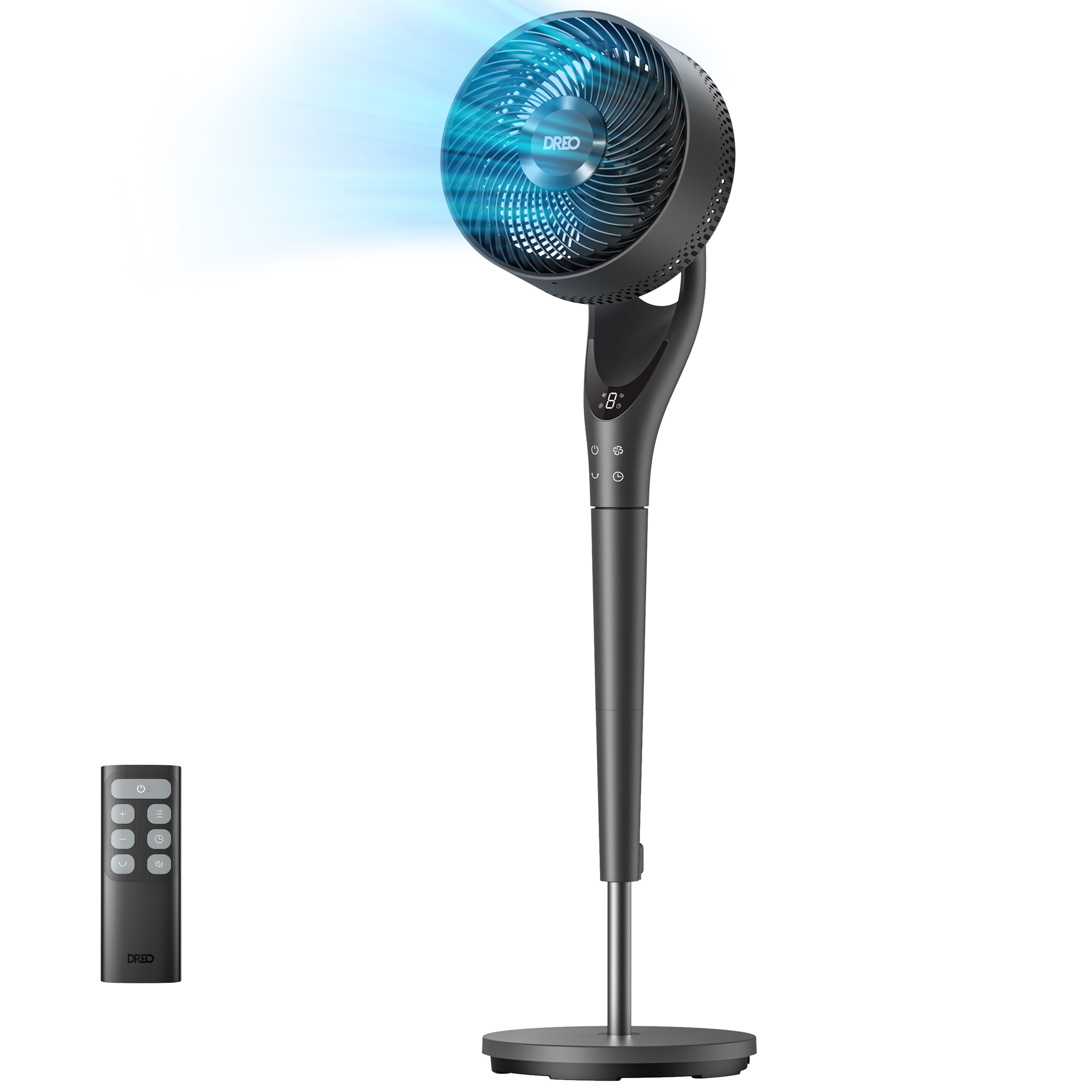 Вентилятор напольный циркулятор Dreo DR-HPF024 9 скоростей/4 режима/120°/регулировка высоты (82702)