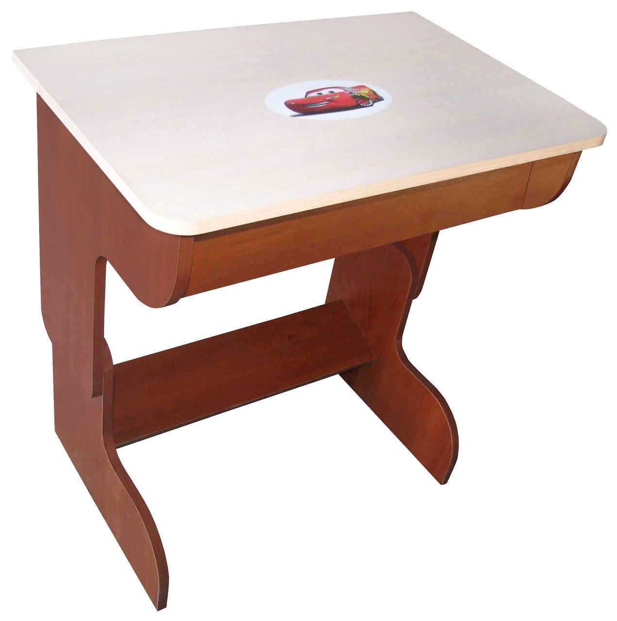 Парта МАКСИ-Мебель Миша 2 Тедди тачки плюс Яблоня локарно/Дуб молочный (9097)