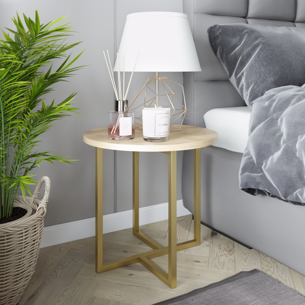 Каркас для журнального стола из металла 450х450 мм H 450 мм Золотой (1106) - фото 2