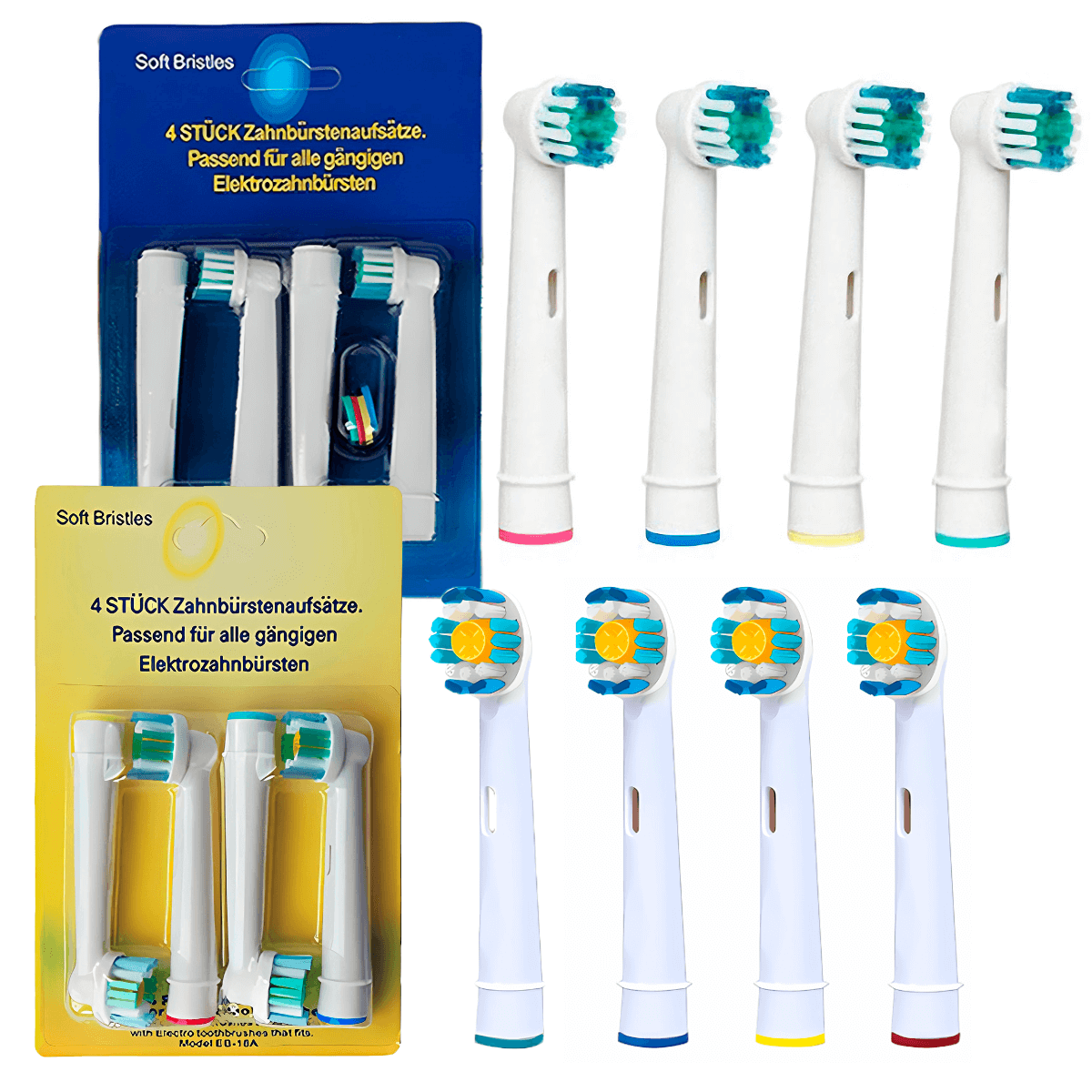 Комплект змінних насадок EB20 Precision Clean/EB18 3D White для зубної щітки Oral-B 8 шт. (2179797353) - фото 2