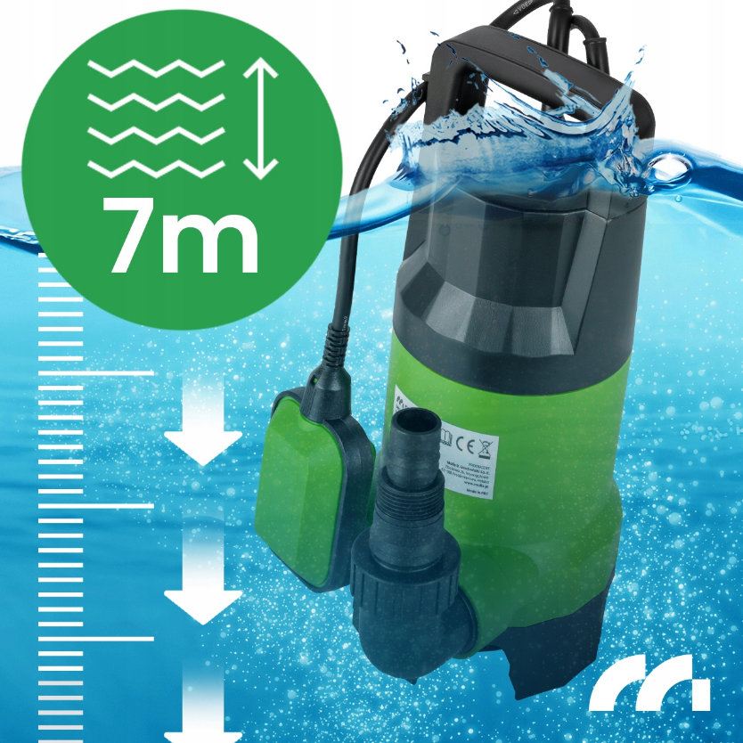 Дренажний насос для брудної та чистої води MalTec 770 Вт 13000 л/год - фото 3 Дренажний насос для брудної та чистої води MalTec 770 Вт 13000 л/год - фото 3