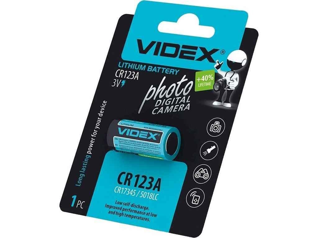 Батарейка Videx CR123 літієва U-1 DL123A 3V (937419)