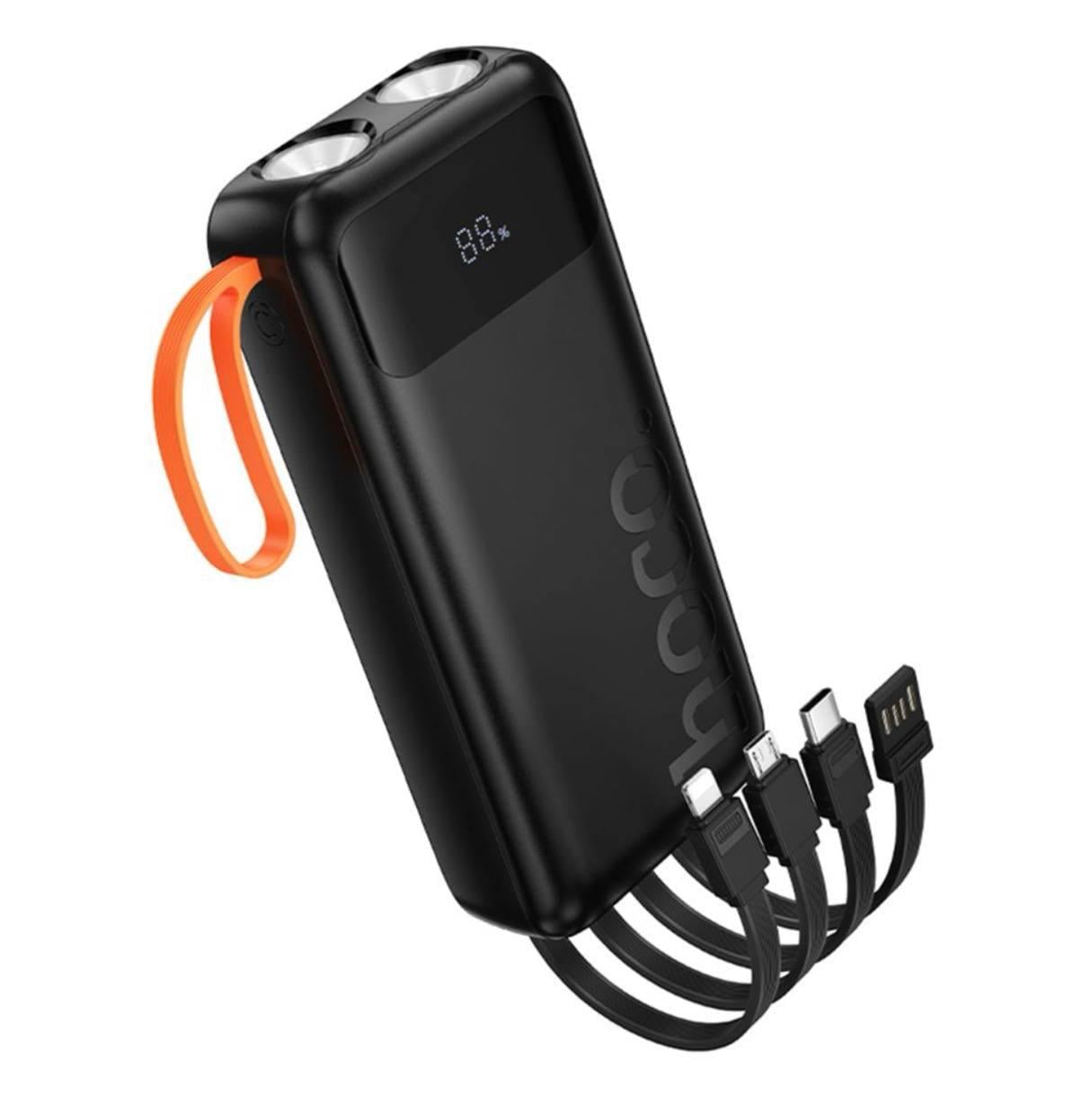 Повербанк Hoco J151 10000 mAh со встроенными кабелями LED-дисплеем и фонариком Повербанк Hoco J151 10000 mAh со встроенными кабелями LED-дисплеем и фонариком