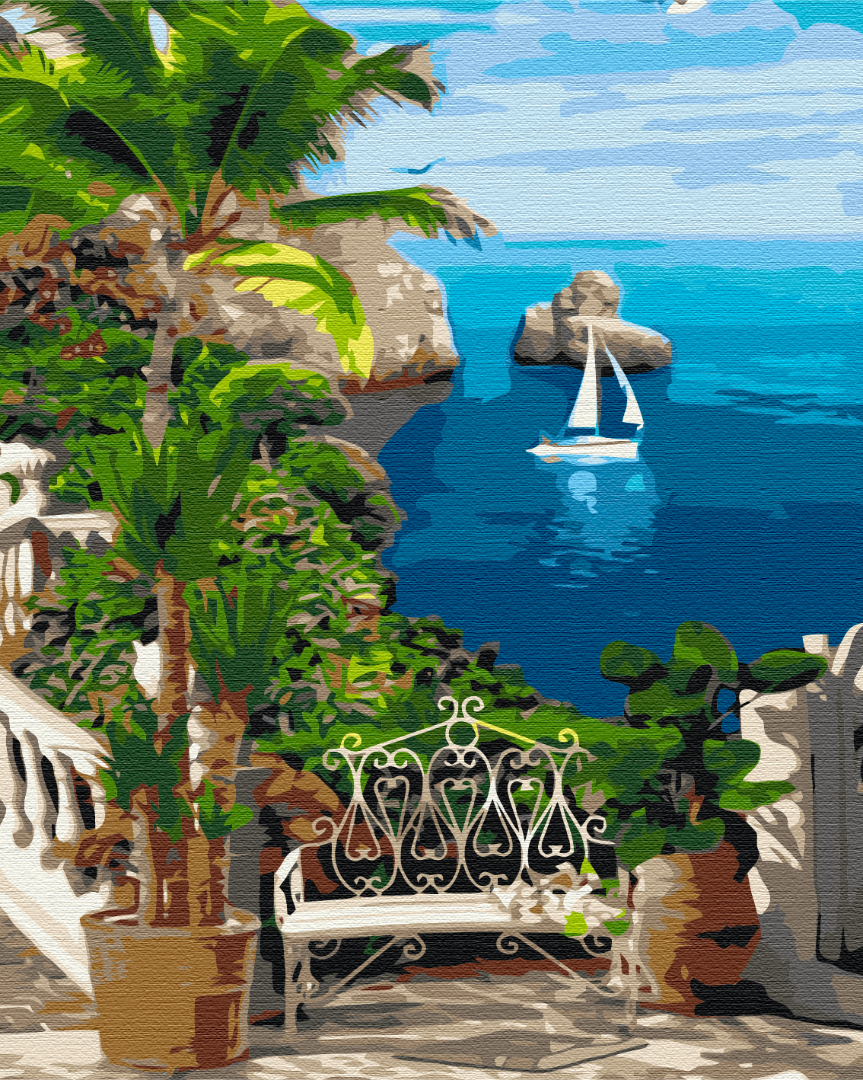 Картина за номерами Brushme Курорт під пальмами 48x60 см (BS51808L)