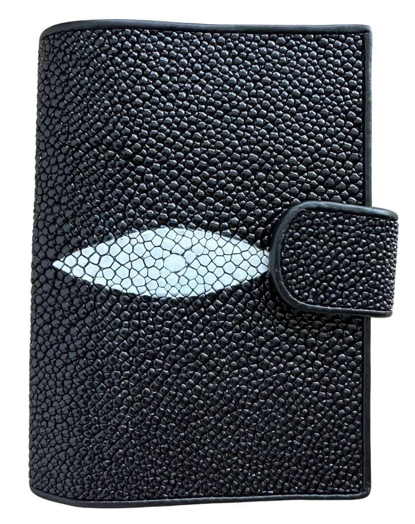 Обложка на паспорт из натуральной кожи ската Ekzotic Leather Черный (sp02)