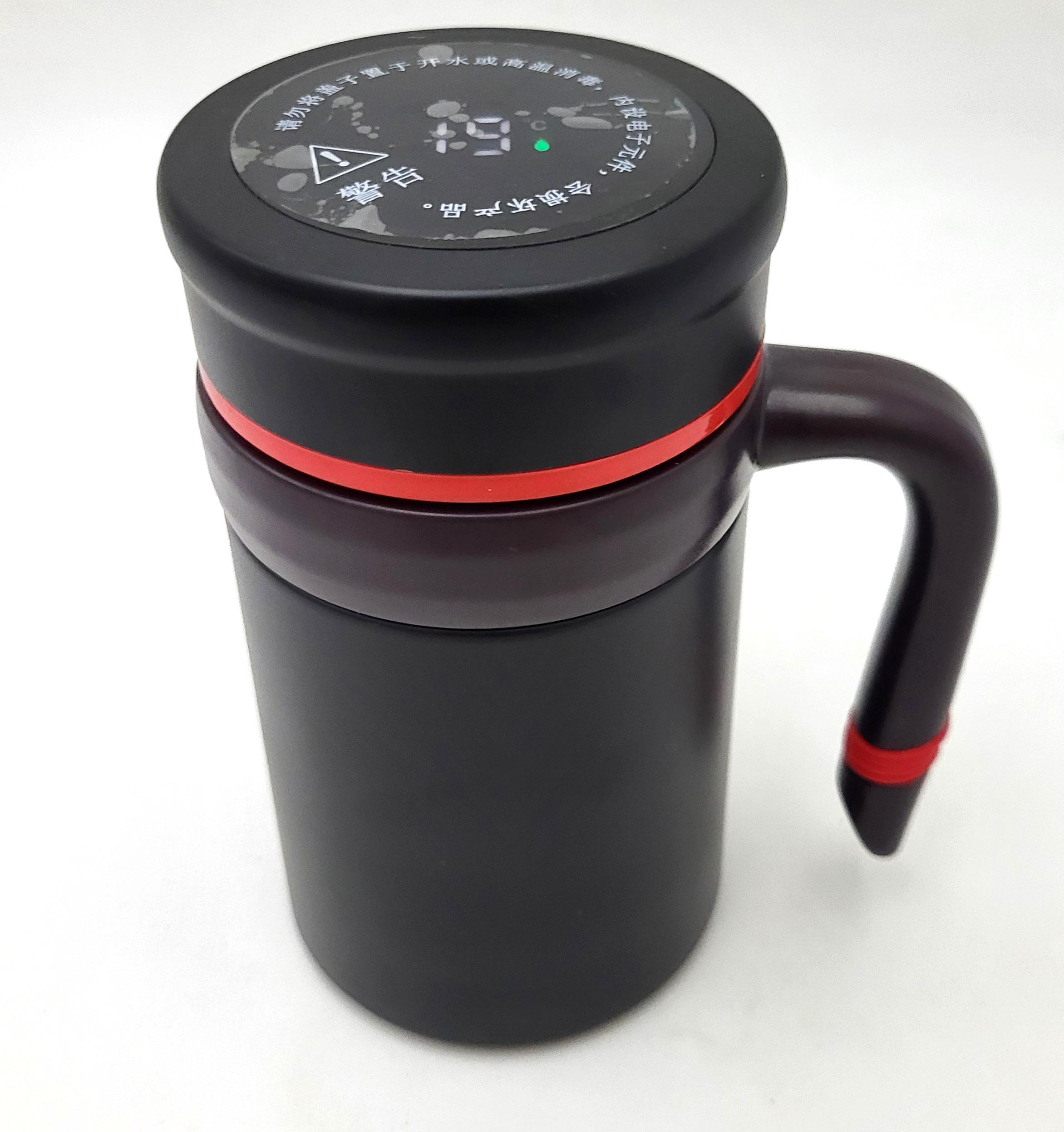 Термос для воды UKC EL-8106 с поилкой и сенсорным датчиком температуры 420 мл Черный