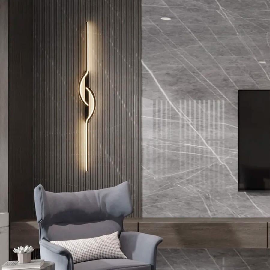 Светильник Line.F настенный светодиодный 80 см Черный (2429_4135)