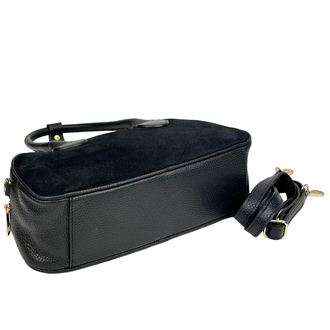 Женская сумка Royal Bag F-IT-3017A замшевая Черный (8080) - фото 6 Женская сумка Royal Bag F-IT-3017A замшевая Черный (8080) - фото 6