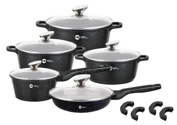 Набор посуды Higher Kitchen HK-305 с гранитным антипригарным покрытием (10174961)