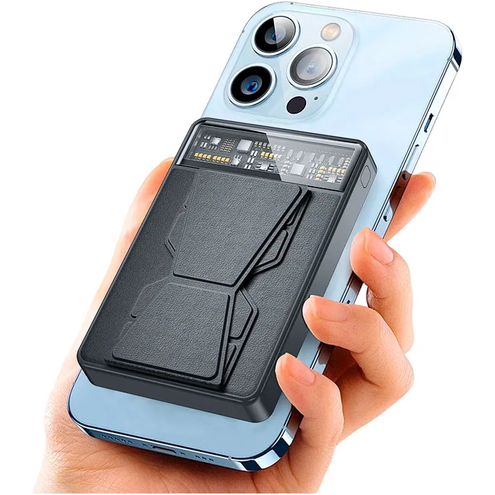 Зовнішній акумулятор WiWU JC-20 Magnetic Wireless 10000 mAh Black - фото 3