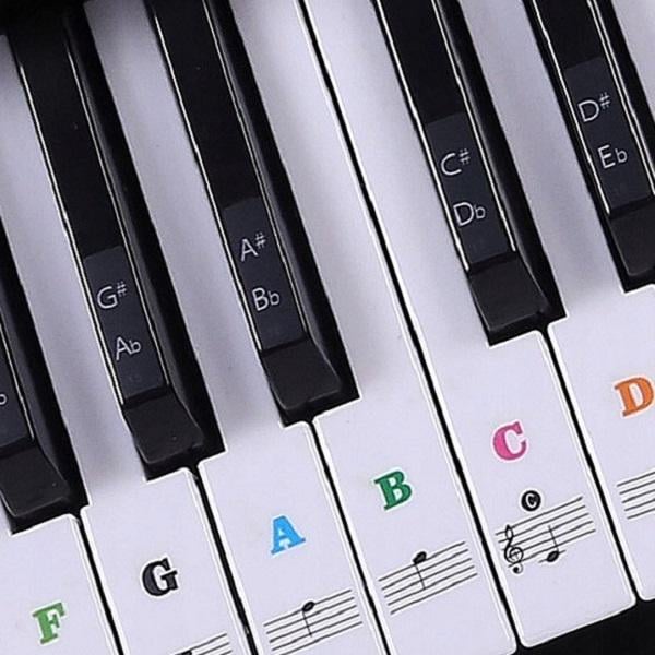Навчальні наліпки на клавіші фортепіано з нотним станом і літерами M00549 - фото 3 Навчальні наліпки на клавіші фортепіано з нотним станом і літерами M00549 - фото 3