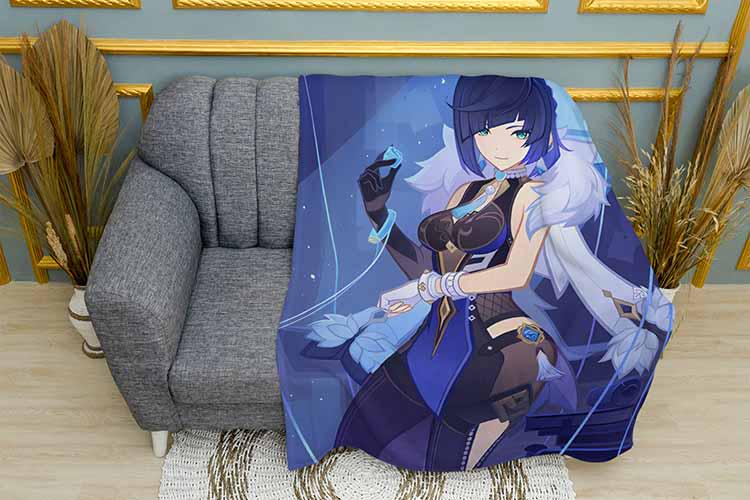Плед Beautiful Yelan Game Genshin Impact плюш двухслойный 135х150 см (113056-2)