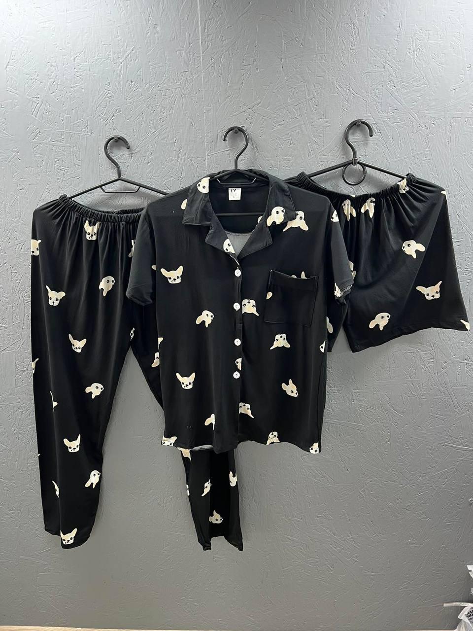 Пижама женский хлопок спандекс L Черный (Д-aur-pizham-004-03) Пижама женский хлопок спандекс L Черный (Д-aur-pizham-004-03)