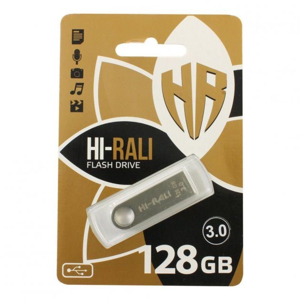 Флеш-память USB Hi-Rali 3.0 128 Гб Стальной (3001624300)
