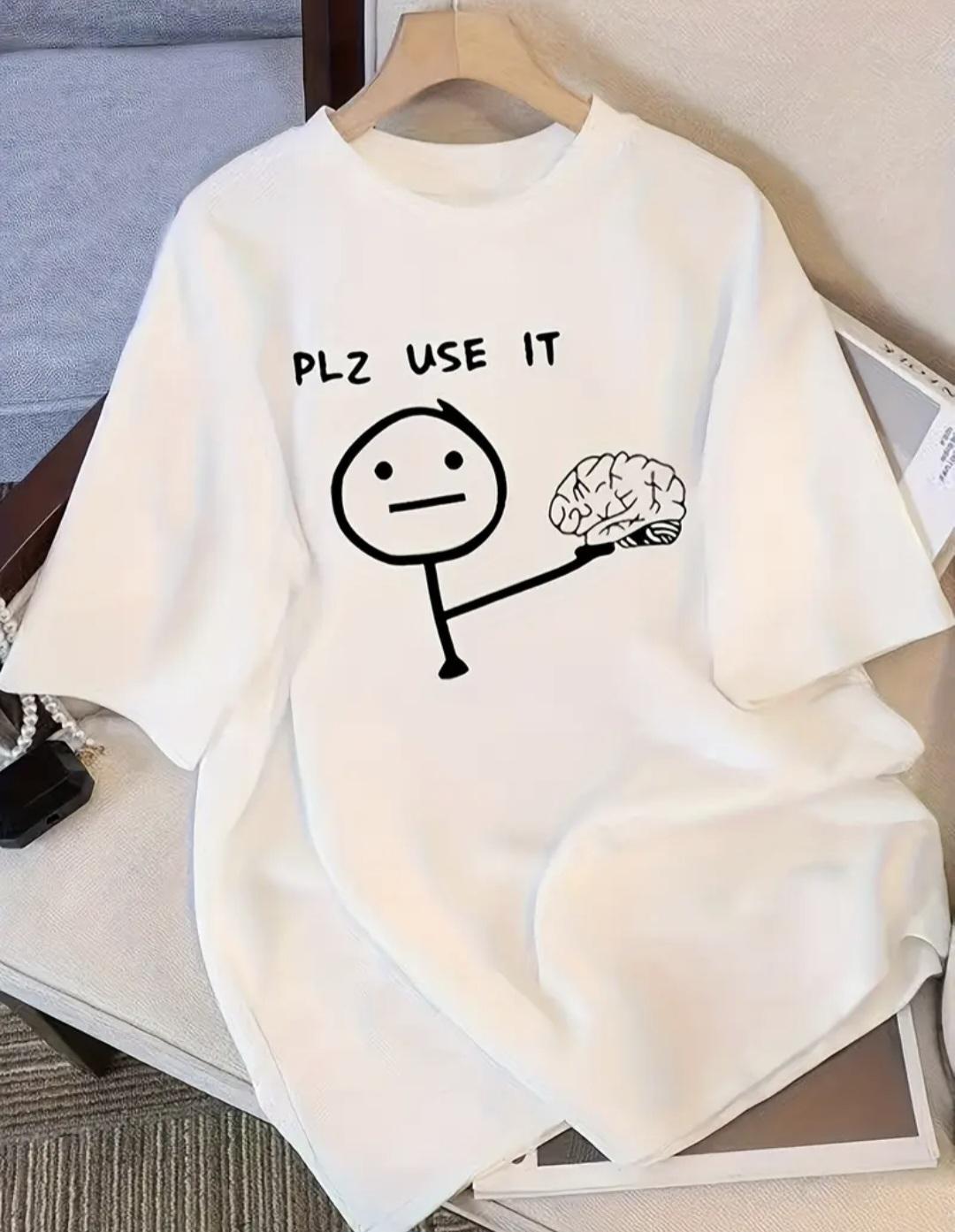 Футболка бавовняна з короткими рукавами та принтом L Білий (00223)