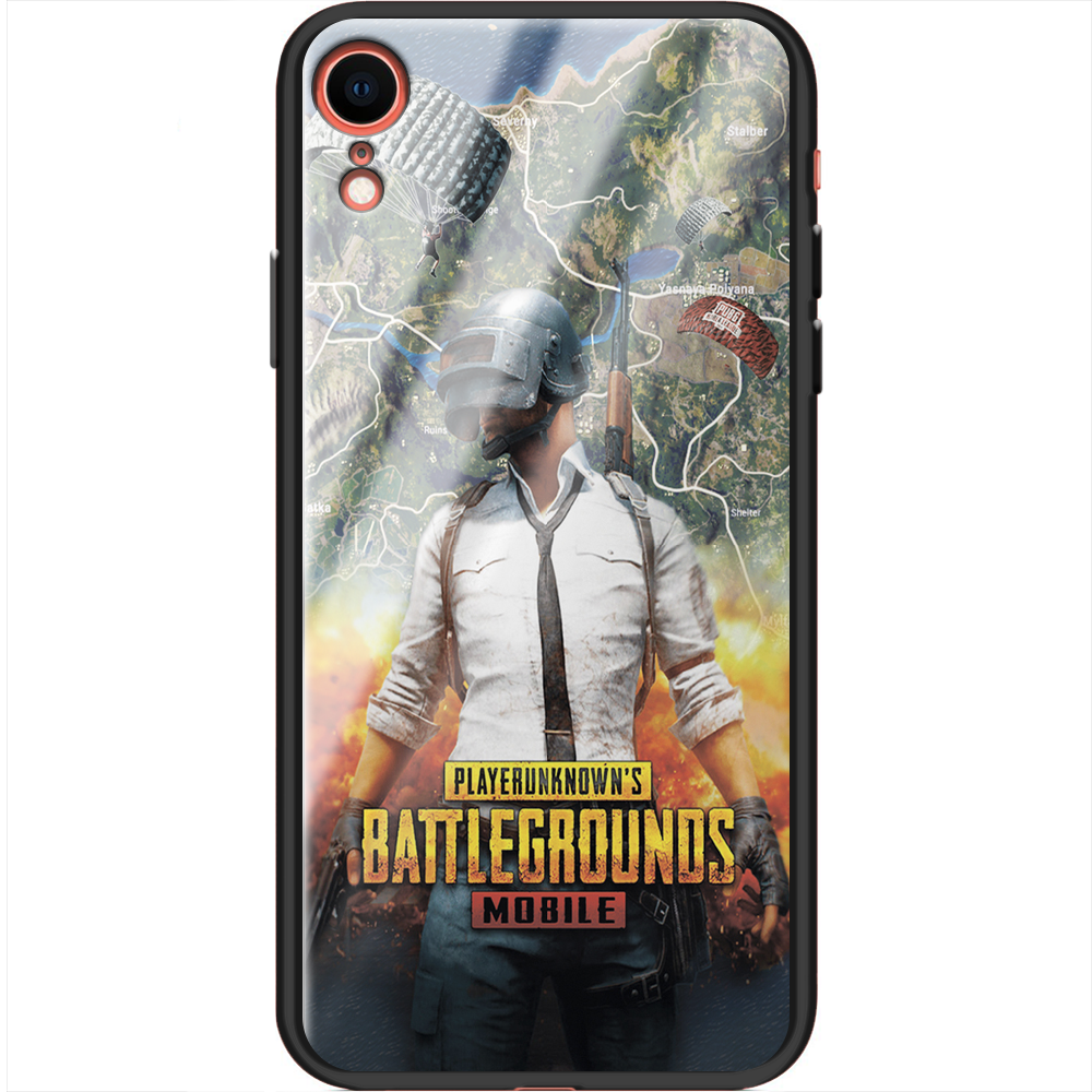 Чехол Boxface iPhone XR PUBG Mobile Черный силикон со стеклом (35417-up2309-37736)