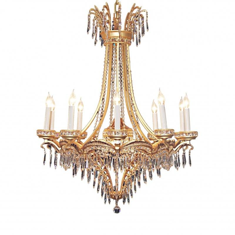 Люстра свеча подвесная хрустальная классическая Brille CR-303L/13A