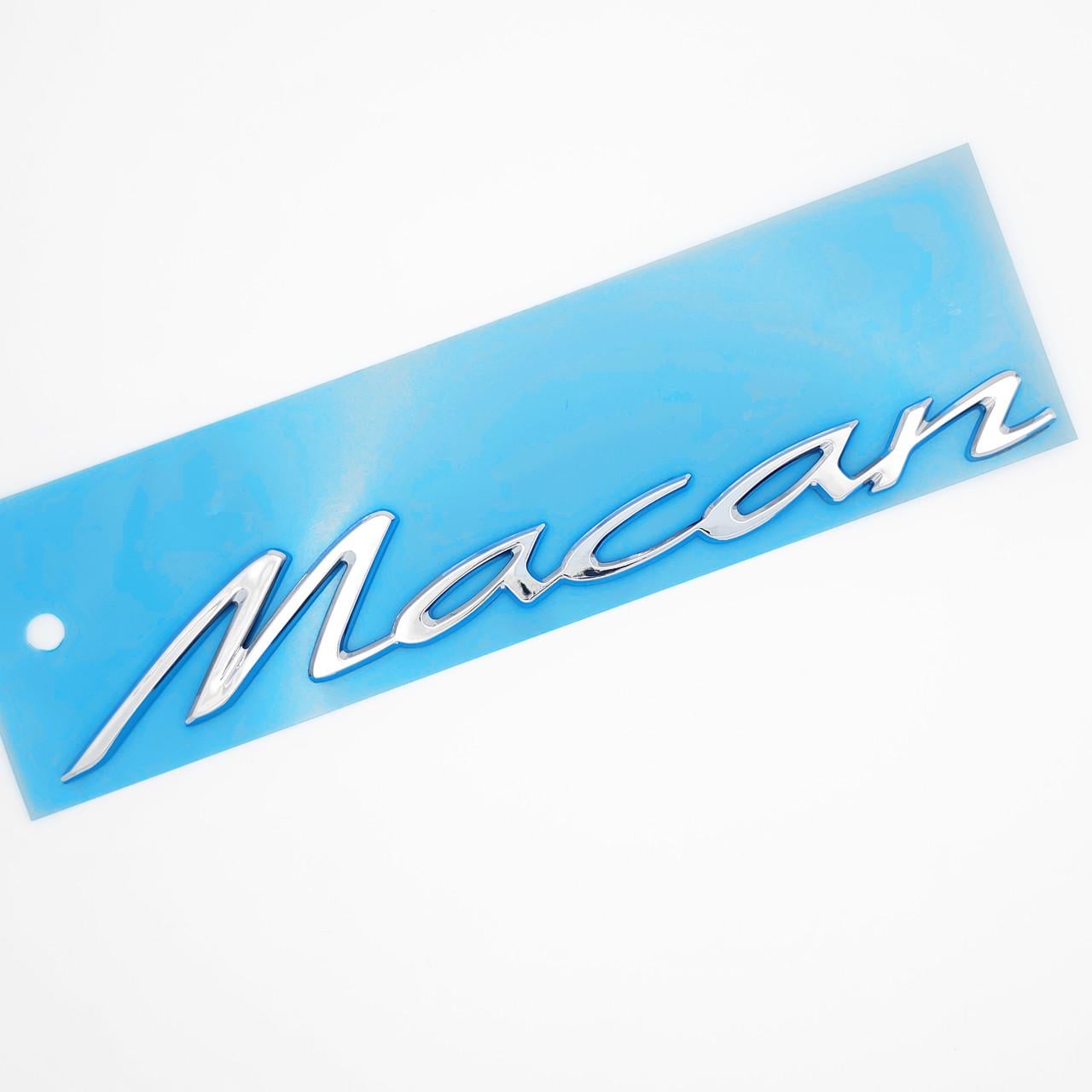 Эмблема надпись Macan Porsche 16,5х2,4 см ABS Хром глянец (3085351718)