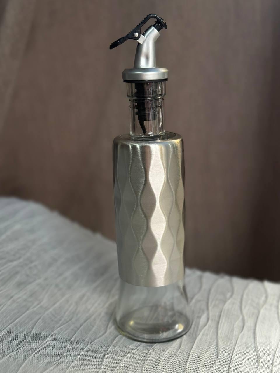 Бутылка для масла Yiwu с дозатором 300 мл Хром (HP-1361)