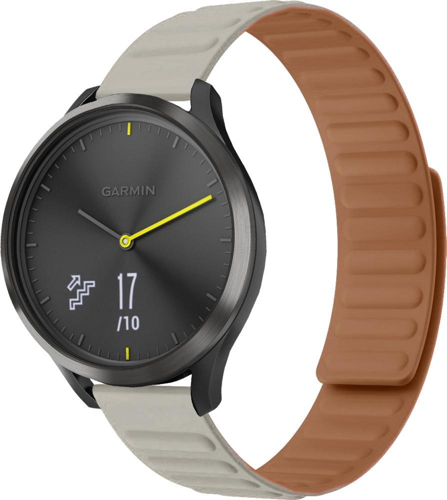 Ремінець Magneter для Garmin Vivomove HR Beige (26610-34) Ремінець Magneter для Garmin Vivomove HR Beige (26610-34)
