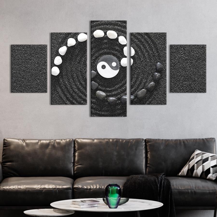 Модульная картина из 5 частей Таинственный символ инь-ян 162x80 см (64-52)