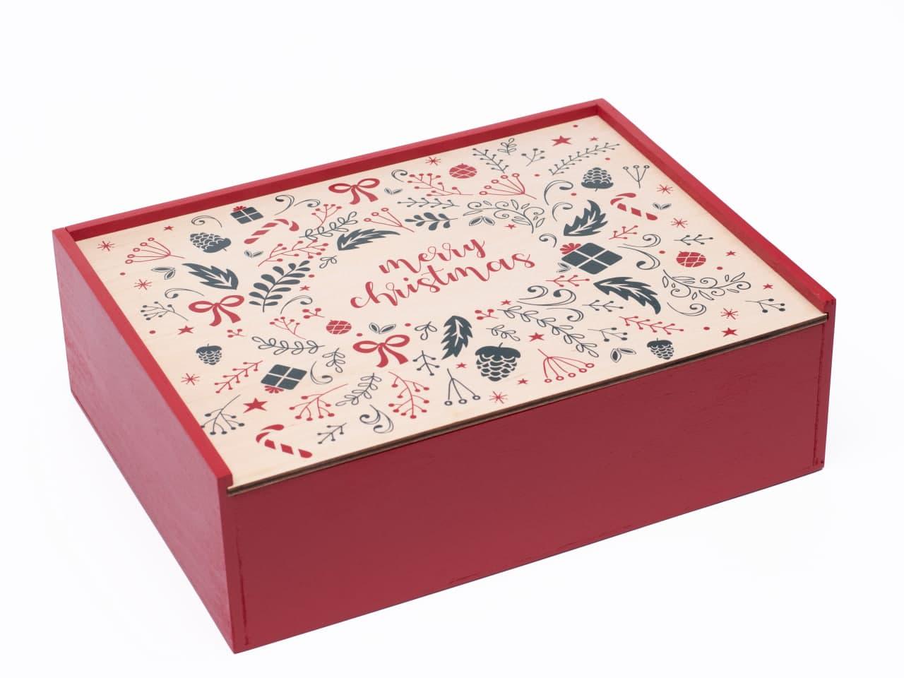 Подарункова коробка Зробив Тато Merry Christmas фарбована (BOX2202) - фото 2 Подарункова коробка Зробив Тато Merry Christmas фарбована (BOX2202) - фото 2