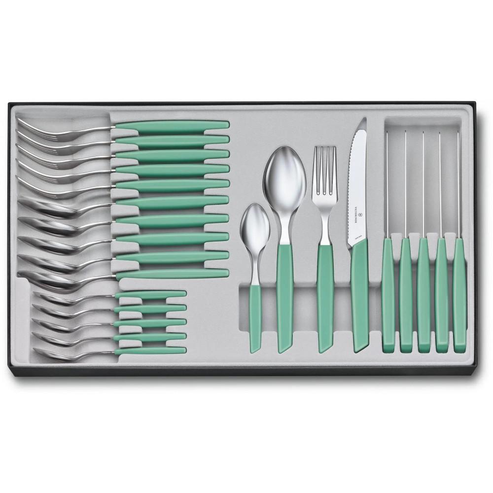 Набор кухонный Victorinox Swiss Modern Table Set tomato 24 шт. Мятный (58-79-Vx69096.11W41.24)