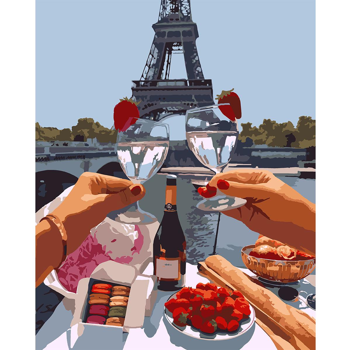 Картина по номерам Santi Встреча в Париже 40x50 см (Top-954802)