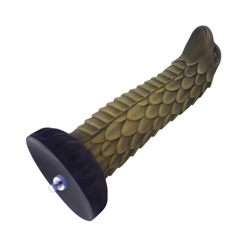 Фалоімітатор для секс-машин Hismith 8.5" Squama Beast Silicone Monster Series KlicLok (SO9967)