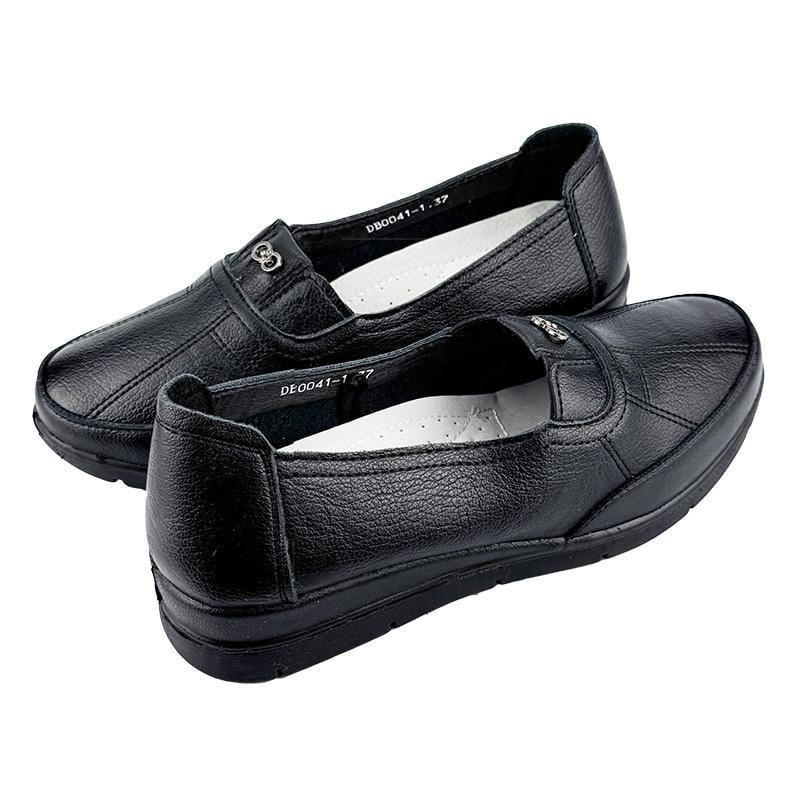 Мокасини жіночі шкіряні 2041-1 p. 40 25,5 см Чорний - фото 3