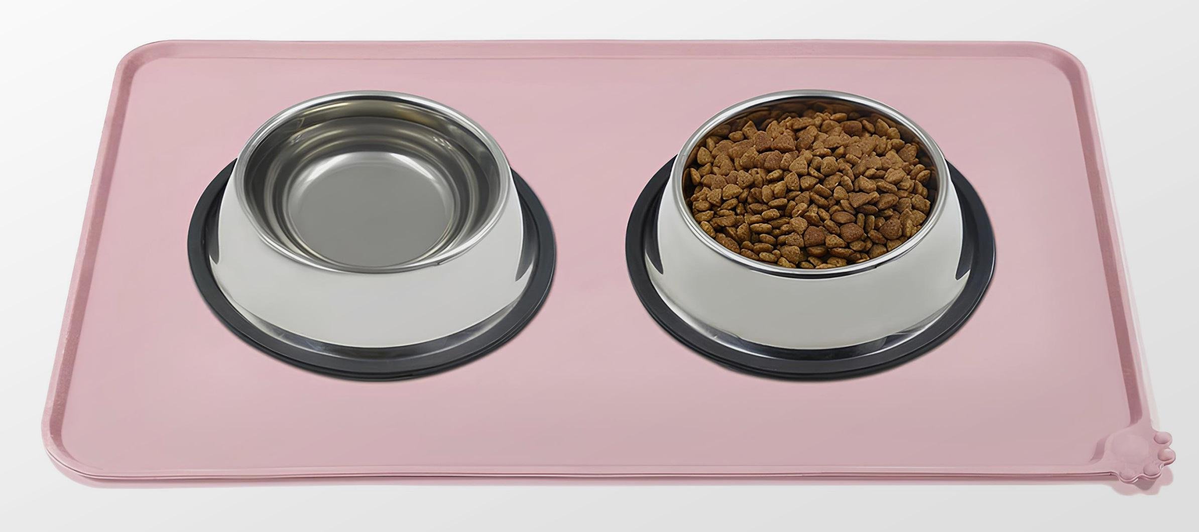 Коврик-подставка водонепроницаемый под миску Kayfovo DK-PN3 нескользящий силиконовый с приподнятыми краями Розовый (29170) - фото 7