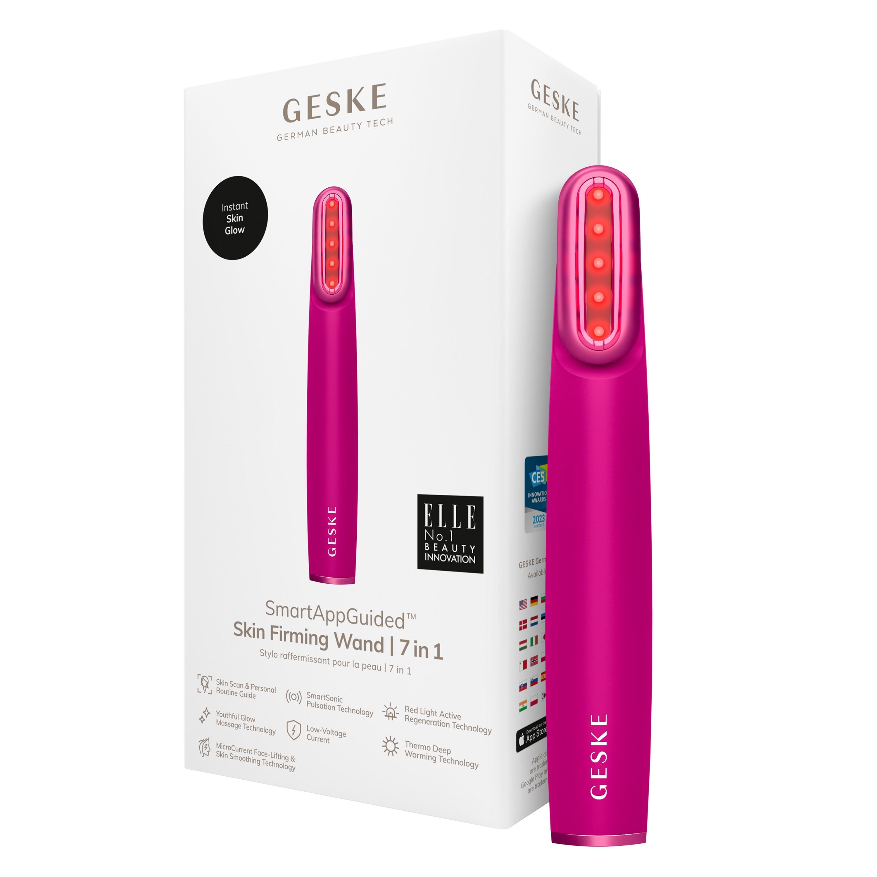 Устройство для укрепления и тонизации кожи лица GESKE Skin Firming Wand 7в1 с поворотной головкой Magenta (HB0441)
