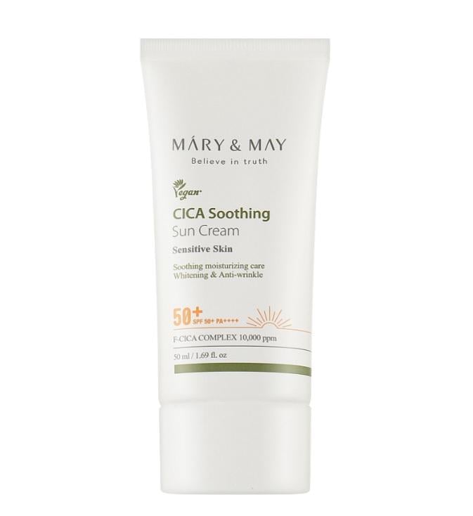 Крем сонцезахисний заспокійливий Mary&May CICA Soothing Sun Cream SPF50+ PA++++ 50 мл (23470762) Крем сонцезахисний заспокійливий Mary&May CICA Soothing Sun Cream SPF50+ PA++++ 50 мл (23470762)