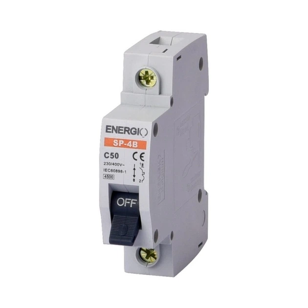 Автоматичний вимикач ENERGIO 1P C 50А 4,5 кА (000015432)
