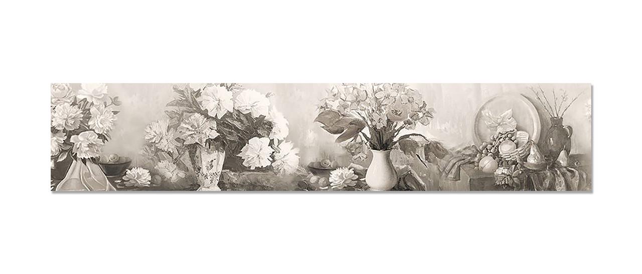 Фартук кухонный Пастельный натюрморт 60х300 см Серый