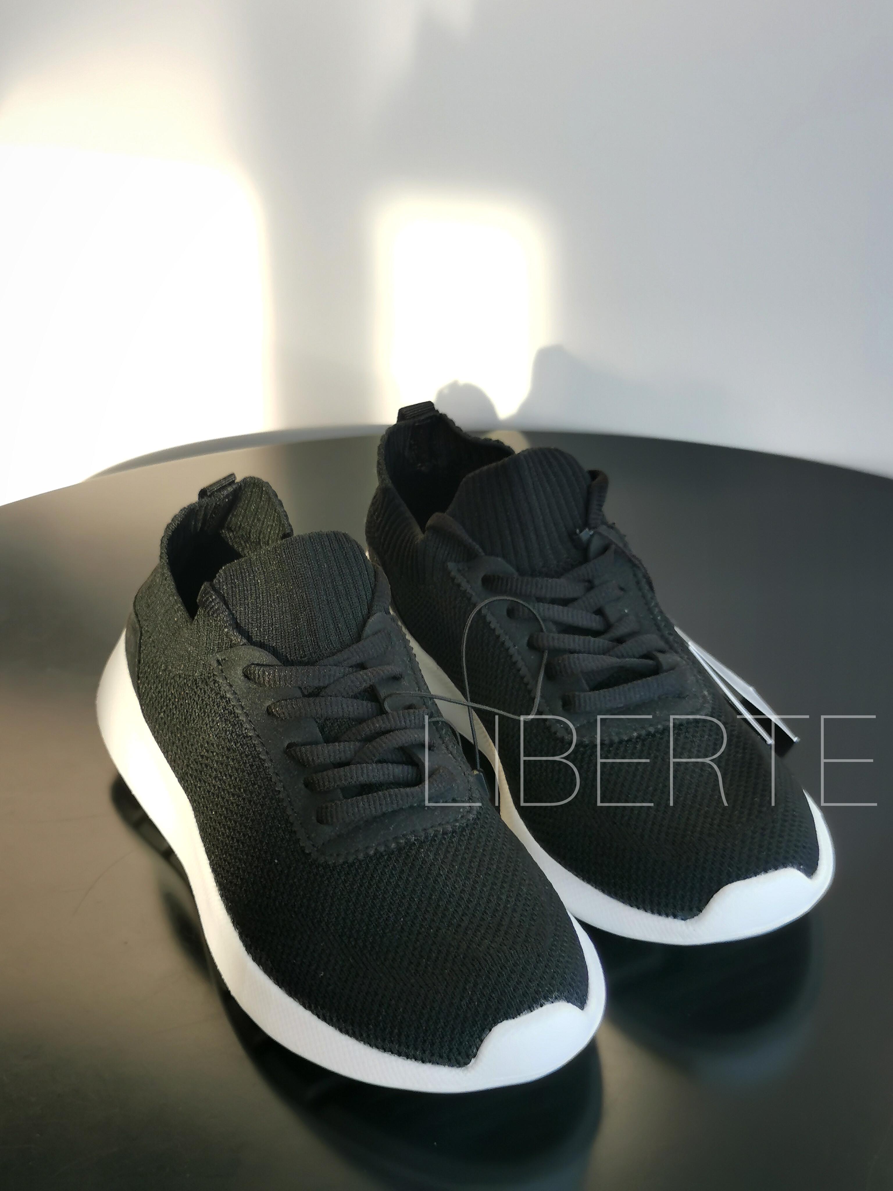 Кроссовки, Lefties SOCK-STYLE SNEAKERS, черные, размер 38 евро