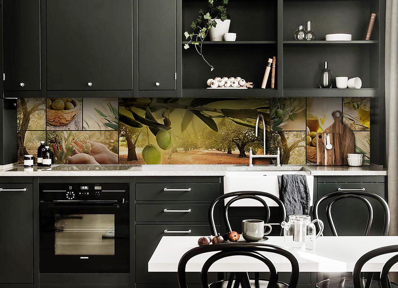 Кухонный фартук Оливковая роща из самоклеющейся виниловой пленки 60х250 см Зеленый Кухонный фартук Оливковая роща из самоклеющейся виниловой пленки 60х250 см Зеленый