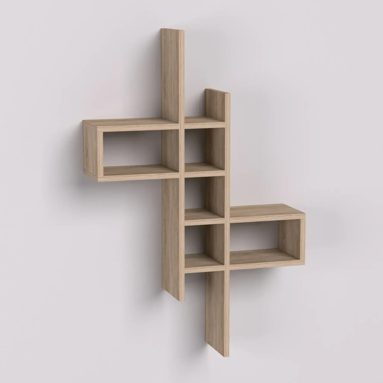 Полка навесная Kontinent П-2 63х18х96 см Дуб Сонома (52719184) - фото 1