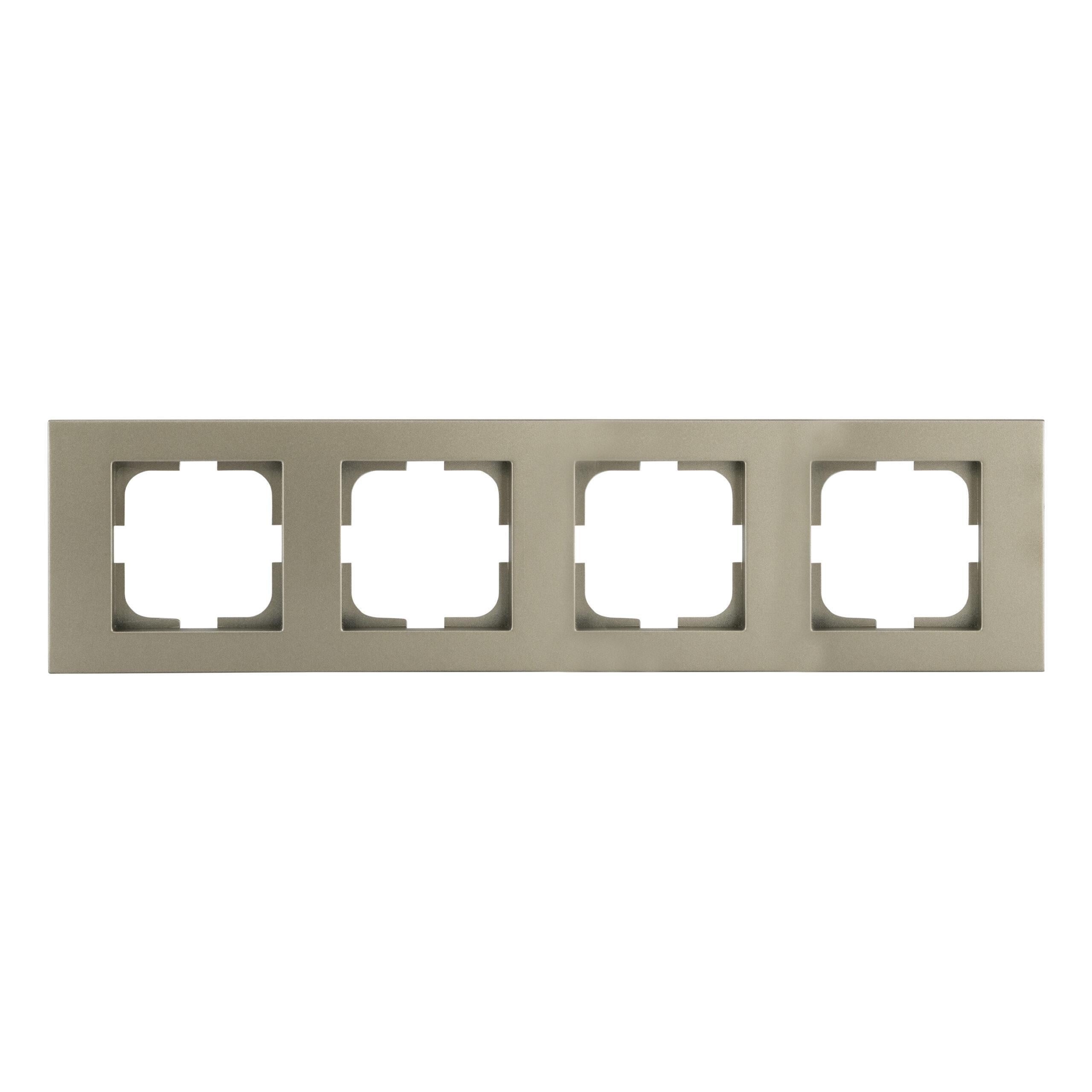 Рамка четырехместная горизонтальная Ovivo Grano Антрацит (00000007702)